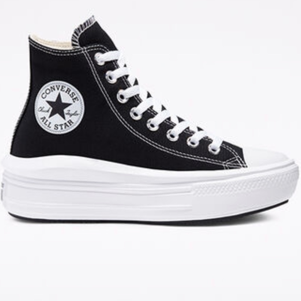 Converse Chuck Taylor All Star Move Platform High Top Black Size 8 NEW